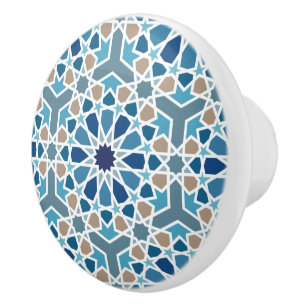 Pomo De Cerámica Patrón de mosaico marroquí