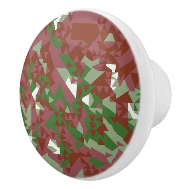 Pomo De Cerámica Patrón de Navidades geométricos eclécticos Mod Ret (Derecha)