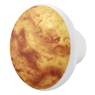 Pomo De Cerámica Patrón de Piedra de Gema, ojo de tigre dorado