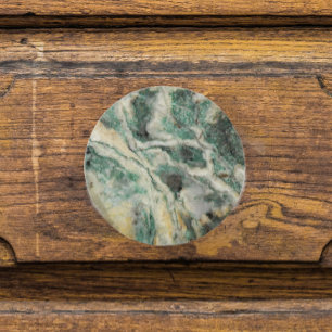 Pomo De Cerámica Patrón de Piedra Mineral Marítima Verde