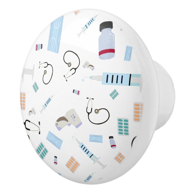 Pomo De Cerámica Patrón de suministros médicos del médico (Derecha)