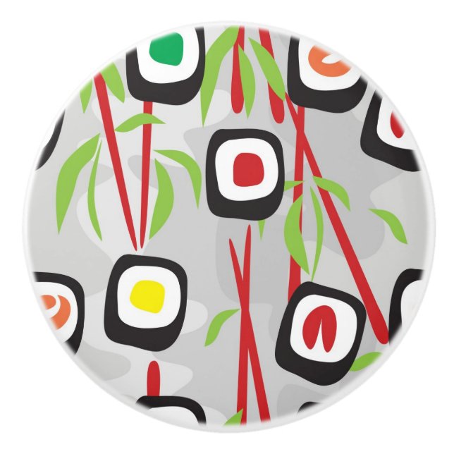 Pomo De Cerámica Patrón de sushi (Anverso)