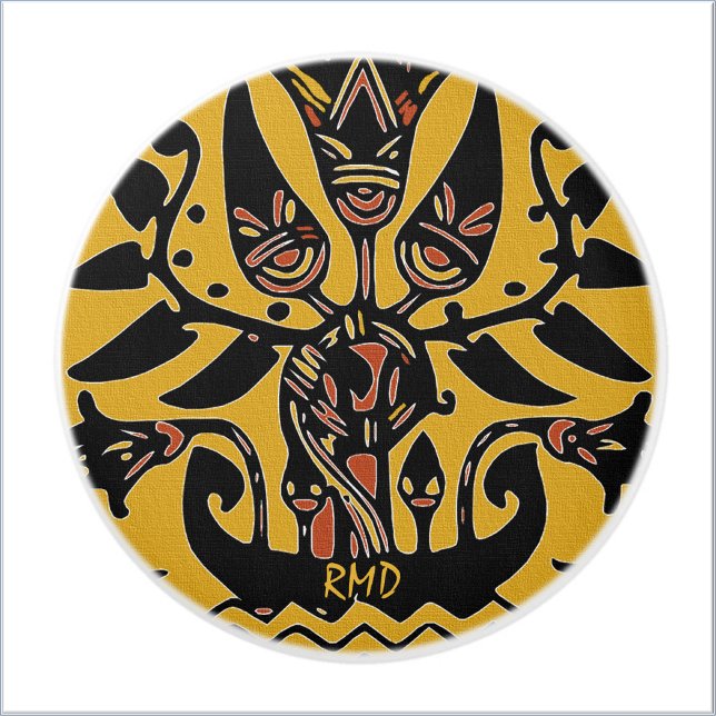 Pomo De Cerámica Patrón de tatuaje étnico tribal (Subido por el creador)