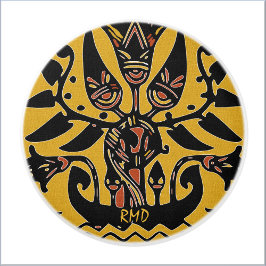 Pomo De Cerámica Patrón de tatuaje étnico tribal