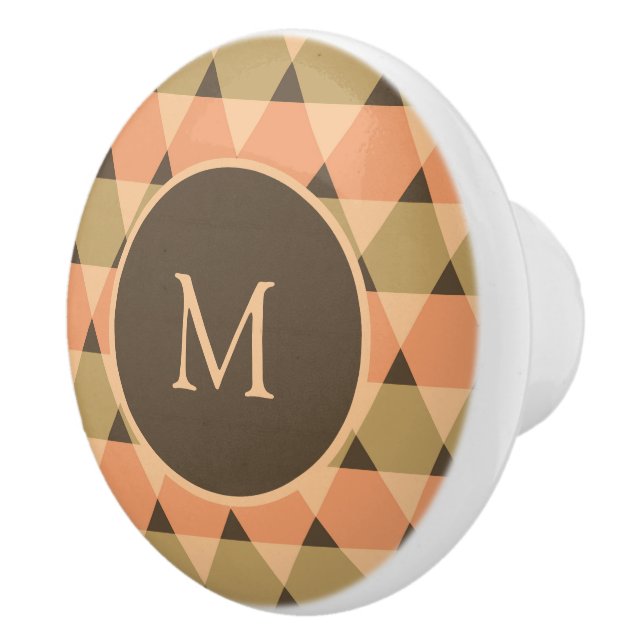 Pomo De Cerámica Patrón de triángulos (Derecha)