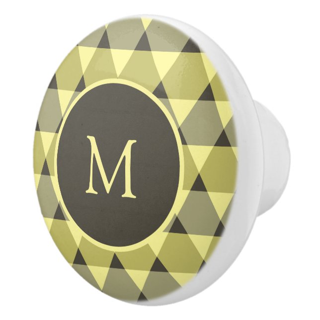 Pomo De Cerámica Patrón de triángulos (Derecha)