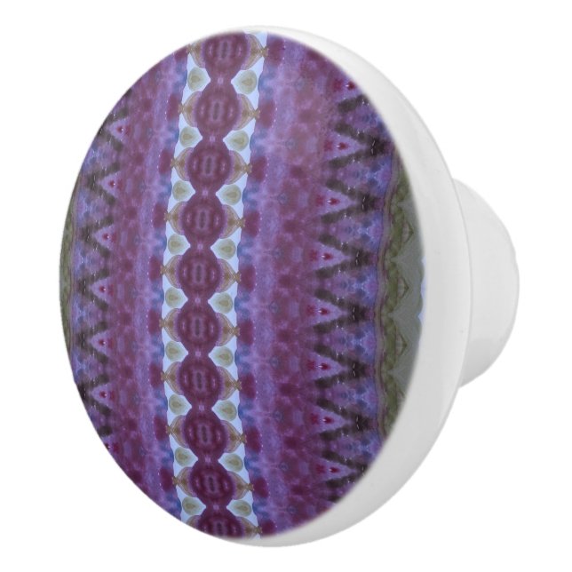 Pomo De Cerámica Patrón decorativo púrpura (Derecha)