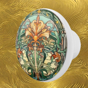 Pomo De Cerámica patrón elegante de Art Nouveau