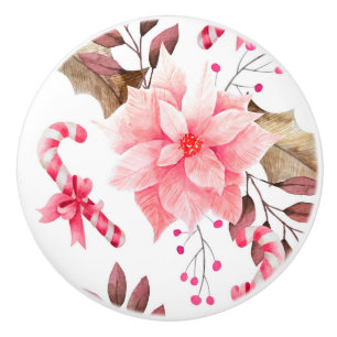 Pomo De Cerámica Patrón floral
