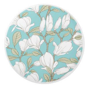 Pomo De Cerámica Patrón floral