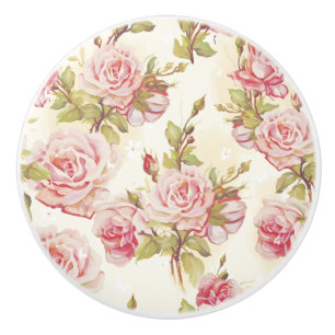 Pomo De Cerámica Patrón floral