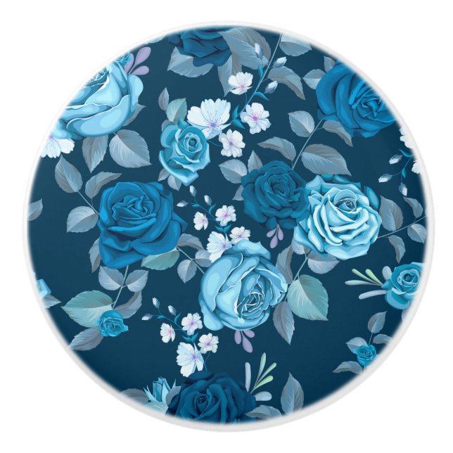 Pomo De Cerámica Patrón floral (Anverso)