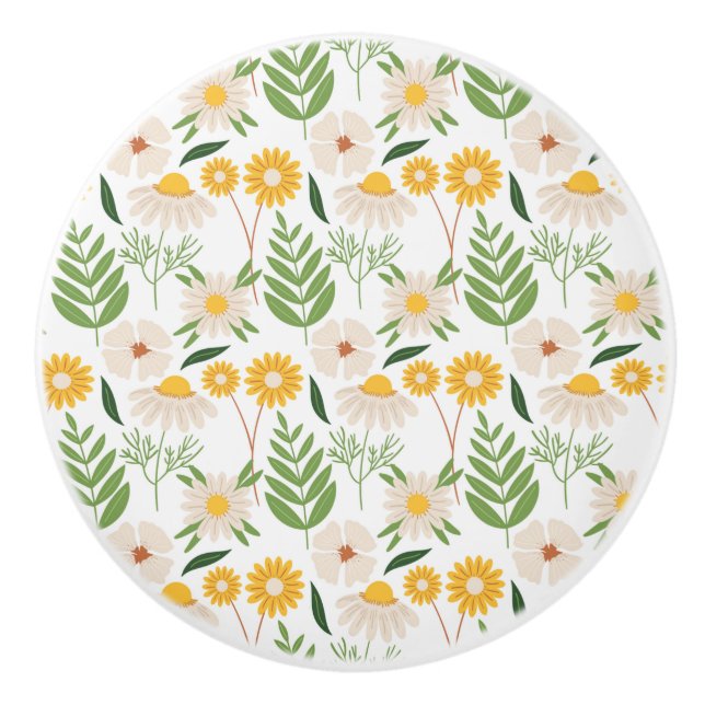 Pomo De Cerámica Patrón floral (Anverso)