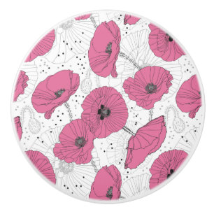 Pomo De Cerámica Patrón floral