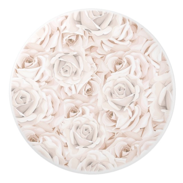 Pomo De Cerámica Patrón floral (Anverso)