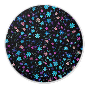 Pomo De Cerámica Patrón floral colorido y ordenado