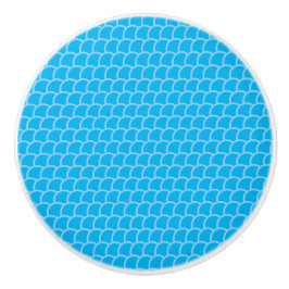 Pomo De Cerámica Patrón geométrico azul cielo