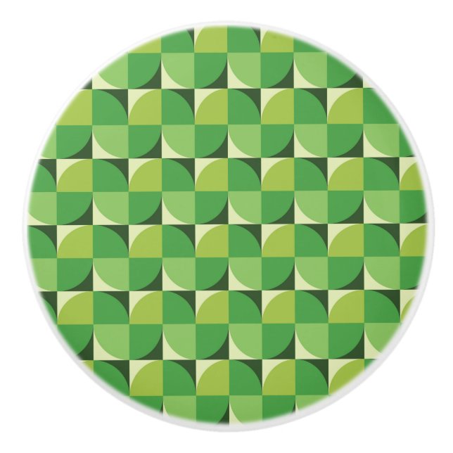 Pomo De Cerámica Patrón geométrico moderno de mediados de siglo ver (Anverso)