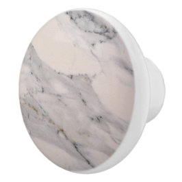 Pomo De Cerámica Patrón moderno de mármol rosa y negro