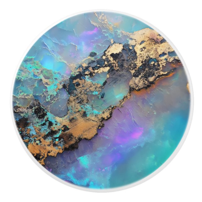 Pomo De Cerámica Patrón Óptico Gem (Anverso)