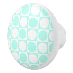 Pomo De Cerámica Patrón Personalizado de punto cuadrado