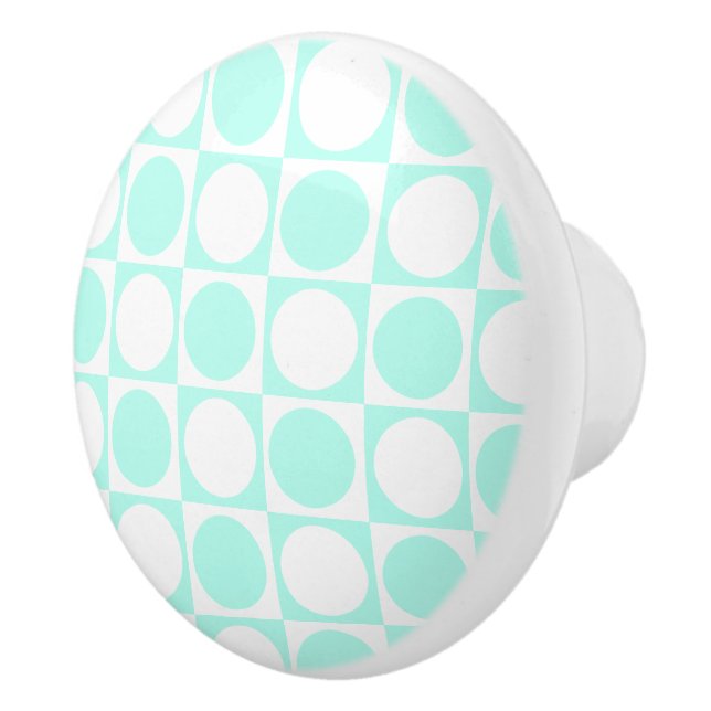 Pomo De Cerámica Patrón Personalizado de punto cuadrado (Derecha)