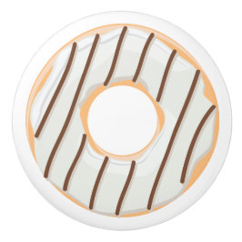 Pomo De Cerámica Patrón Retro Colorido de Donas Minimalista Fiesta 