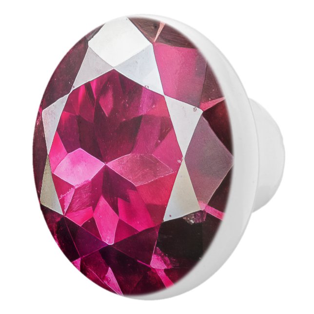 Pomo De Cerámica Patrón Ruby Gemstone (Derecha)