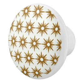 Pomo De Cerámica Patrón Starburst Gold