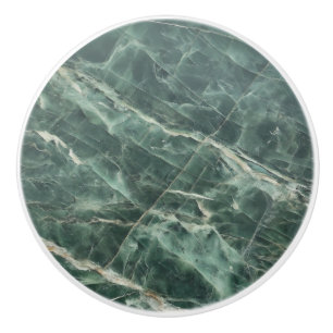 Pomo De Cerámica Patrón verde de mármol