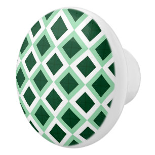 Pomo De Cerámica Patrón verde elegante