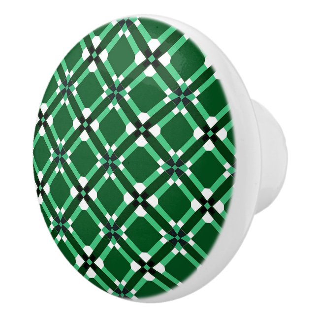 Pomo De Cerámica Patrón verde elegante (Derecha)