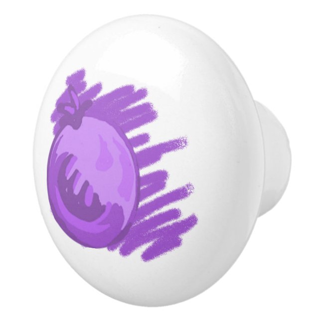 Pomo De Cerámica Patrones de frutas Blueberries y Crema (Derecha)