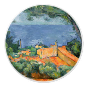 Pomo De Cerámica Paul Cezanne - Estaque con techos rojos
