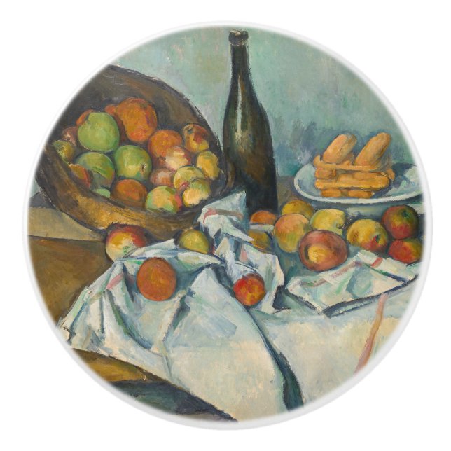 Pomo De Cerámica Paul Cezanne - La canasta de manzanas (Anverso)