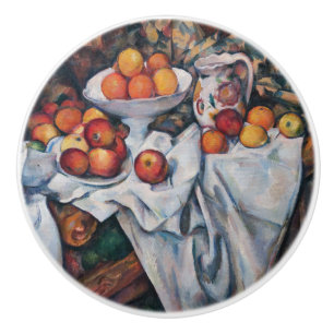 Pomo De Cerámica Paul Cezanne - Todavía vida, manzanas y Naranjas