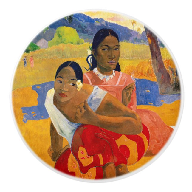 Pomo De Cerámica Paul Gauguin - ¿Cuándo Te Casarás? (Anverso)