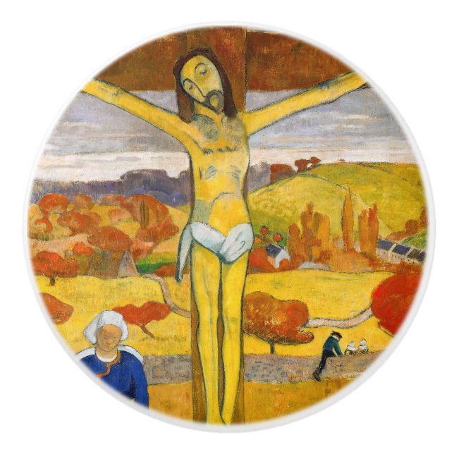 Pomo De Cerámica Paul Gauguin - El Cristo amarillo (Anverso)