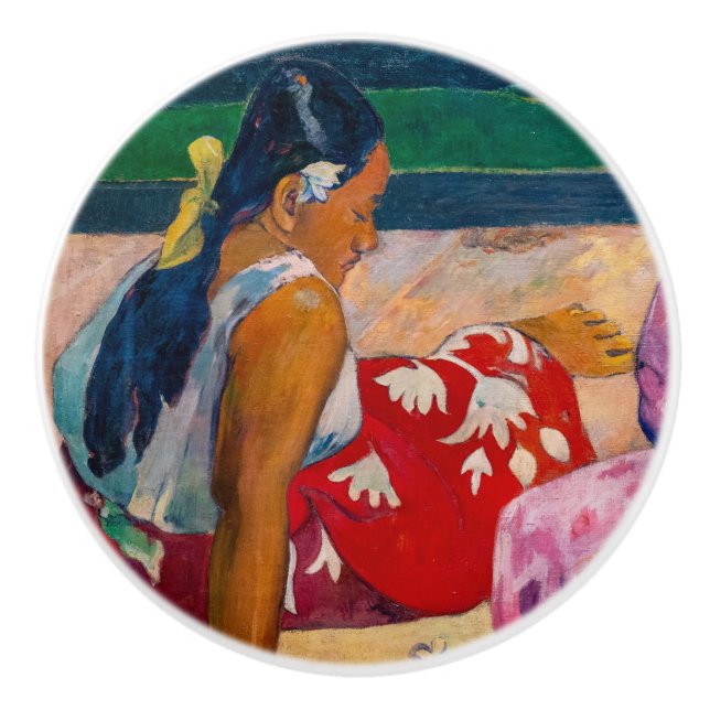 Pomo De Cerámica Paul Gauguin - Mujeres tahitianas en la playa (Anverso)