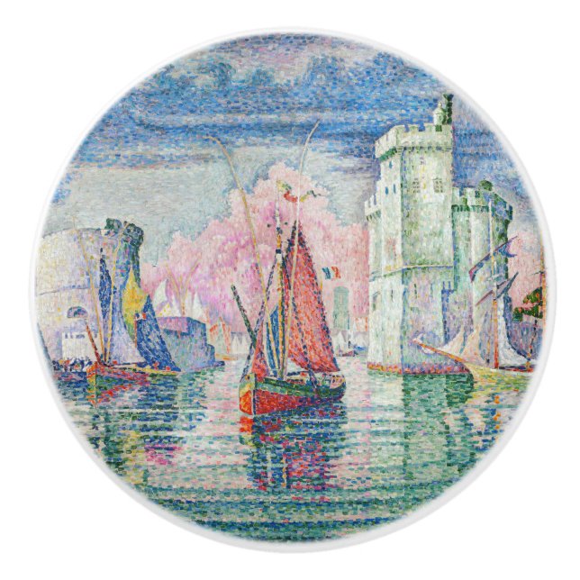 Pomo De Cerámica Paul Signac - Entrada al puerto de La Rochelle (Anverso)