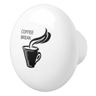 Pomo De Cerámica Pausa de café