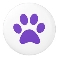 Pawprint púrpura de la impresión de la pata
