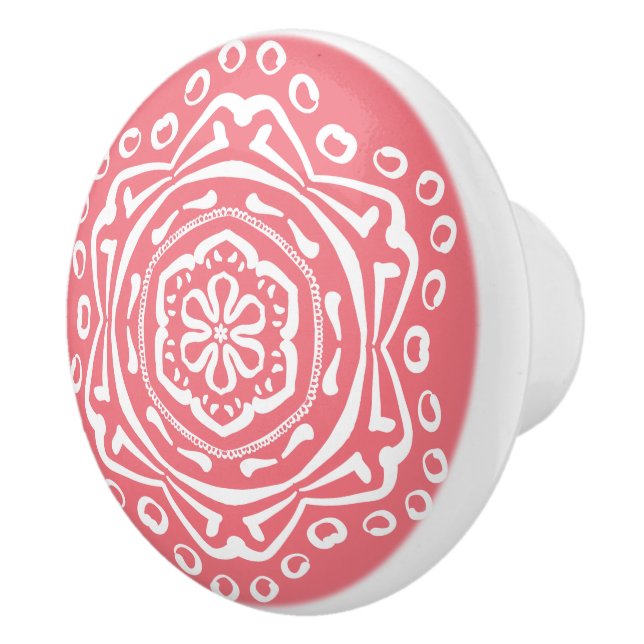 Pomo De Cerámica Peach Mandala (Derecha)