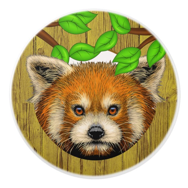 Pomo De Cerámica Pechos cerámicos de panda roja (Anverso)