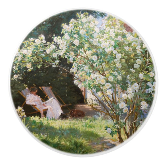 Pomo De Cerámica Peder Severin Kroyer - Rosas (Anverso)