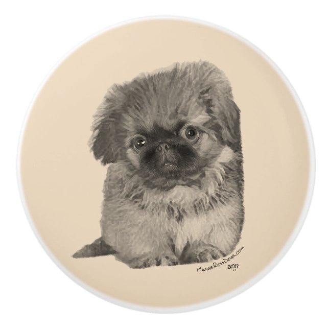 Pomo De Cerámica Pekinés (Anverso)