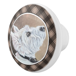 Pomo De Cerámica Perfil B de Westie