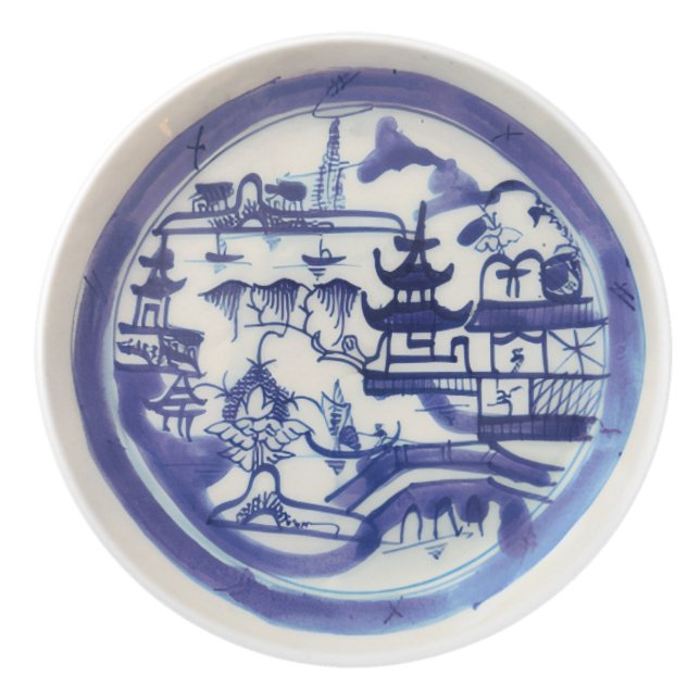 Pomo De Cerámica Perilla Canton Azul (Anverso)