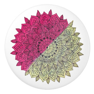 Pomo De Cerámica Perilla Cerámica Mandala Artesanal