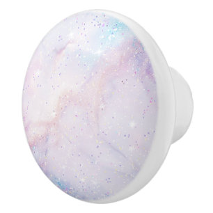 Pomo De Cerámica Perilla Cerámica Pastel Galaxia Polvo de Estrellas